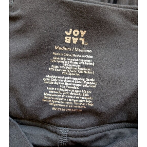 Joy Lab Women Mini Skort Black Pleated Sporty Athletic Tennis Golf Medium - Picture 7 of 7
